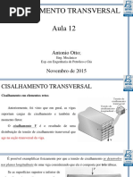 Aula 12 - CISALHAMENTO TRANSVERSAL