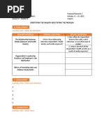 Identifying The Inquiry and Stating The Problem: B. Development