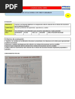 Criterios de Evaluación: Sistema de Ecuaciones Con Tres Variables 5to