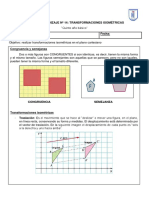 Guía de Aprendizaje #14 Transformaciones Isométricas