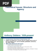 Theoretical Issues Structure and Agency