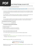 How To Create Retained Earnings Account in SAP