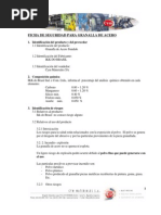 Abrasivos Granalla Acero Ficha Seguridad