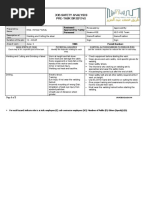 Job Safety Analysis Pre-Task Briefing: Reviewed / Approved By: Safety Personnel