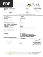 Microbiology Report and PH Level: Test Name Result