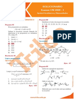 Solucionario: Examen UNI 2020 - I