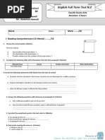 English Full Term Test N:2