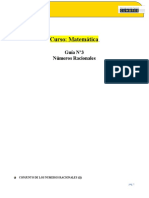 Guía 3 y 4 Numeros Racionales e Irracionales