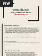 Rational Planning Model: AUP 4110 Theories of Urban Planning SEMESTER 1 2021/2022 SESSION Towards Comprehensive Planning