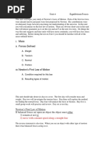 Physics A Unit 4 Equilibrium Forces