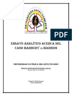 Ensayo Analítico Acerca Del Caso Marbury Vs Madison - Por Francis Morla