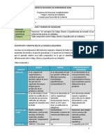 Tabla Comparativa - Código - Norma - Especificación.