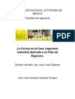 La Cocina en La Casa Ingenieria Industrial Aplicada A Un Plan de Negocios