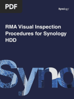 RMA Visual Inspection Procedures For Synology HDD: Synology User's Guide