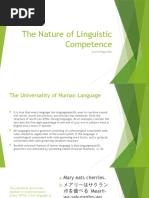 3.the Nature of Linguistic Competence (Psycholinguistics) 1