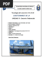 Cuestionario U5 - Tec Del Concreto