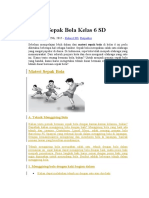 Materi Sepak Bola Kelas 6 SD