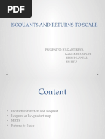 Isoquants and Returns To Scale