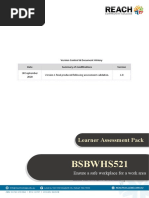 Learner Assessor BSBWHS521