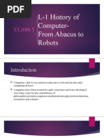 Class 5, History of Computers