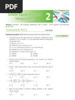 Linear Equations and Inequality