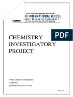 Chemistry Investigatory Project Sreejitha Seedhar