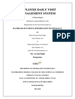 Employee Daily Visit Management System: Bachelor of Science (Information Technology)