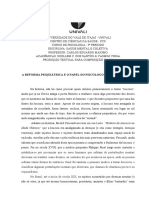 Reforma Psiquiátrica e o Papel Do Psicólogo