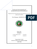 Makalah Kelompok 2 Tujuan Dan Manfaat Adm Pendidikan