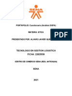 Trabajo Evidencia 1.4 Cuestionario Análisis DOFA