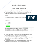 Activity 3.4 Simple Annuity: Answer The Following Problems. Show Your Solutions. (15 PTS)