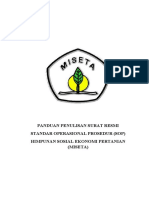 Panduan Penulisan Surat Resmi Standar Operasional Prosedur (Sop) Himpunan Sosial Ekonomi Pertanian (Miseta)