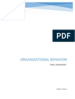 Organizational Behavior: Final Assesment