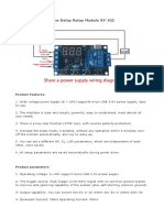 Time Delay Relay Module XY-J02: Product Features