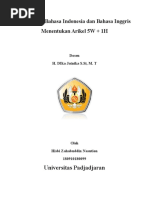 Tugas TPB Bahasa Indonesia Dan Bahasa Inggris Menentukan Arikel 5W + 1H