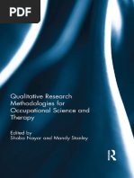 2014 Full Book Qualitative Research Methodologies For Occupational Science and Therapy