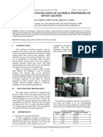 Experimental Investigation of Material Properties of Epoxy Granite