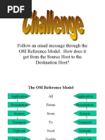 Follow An Email Message Through The OSI Reference Model. How Does It Get From The Source Host To The Destination Host?