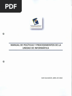 Manual de Politicas y Procedimientos de La Unidad de Informatica