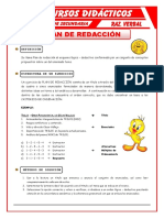 Plan de Redacción para Segundo de Secundaria