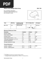 Silicon Low Leakage Diode Array BAV 199: Type Ordering Code (Tape and Reel) Marking Package Pin Configuration