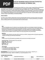 Topic - All India Institute of Ayurveda (Aiia) Is in Plan To Setup All India Institute of Ayurveda at Dhargal in Pernem, Goa