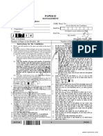 NTA UGC NET Management Paper 2 June 2014