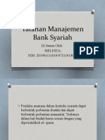 Tatanan Manajemen Bank Syariah