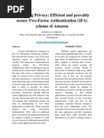 Preserving Privacy: Efficient and Provably Secure Two-Factor Authentication (2FA) Scheme of Amazon