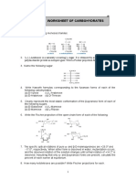 Worksheet of Carbohydrates