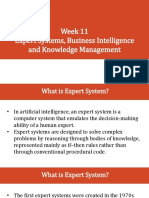 Week11-Expert Systems, Business Intelligence and Knowledge Management