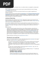 Ewton's First Law: Newtons Laws