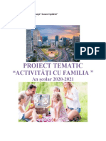 Proiect Tematic Activitati Cu Familia