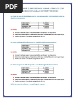 Ejercicios Sobre El Impuesto Al Valor Agregado Con Factor de Proporcionalidad Diferente de Uno